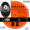 230mm D 9" black rhino piiranha diamond blade 22 23 centre & 6x flange holes