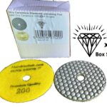 Ceramica 200 Grit Box Set 100mm diamoeter diamond polishing pads orange