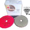 Ceramica 400 Grit Box Set 100mm diamoeter diamond polishing pads Red