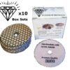 Dry Ceramica Diamond Polishing pads 3000 Grit Box of 10x 100mm diameter Lilac