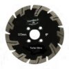 125mm Rhino Black Granite Turbo Diamond Blade with flange holes flush cutting