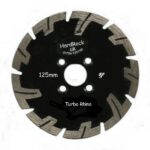 125mm Rhino Black Granite Turbo Diamond Blade with flange holes flush cutting