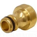 Hoz Loc Connector Brass 1/2" hose 3/4" BSP Thread