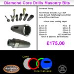 10 piece core drills set - kit bits 6mm to 35mm