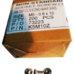 200x M5 x 10L Socket Allen Key countersunk screws for flanges