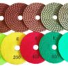 Economical Diamond polishing Pads 100mm Diameter set of 7